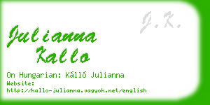 julianna kallo business card