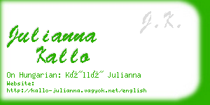 julianna kallo business card